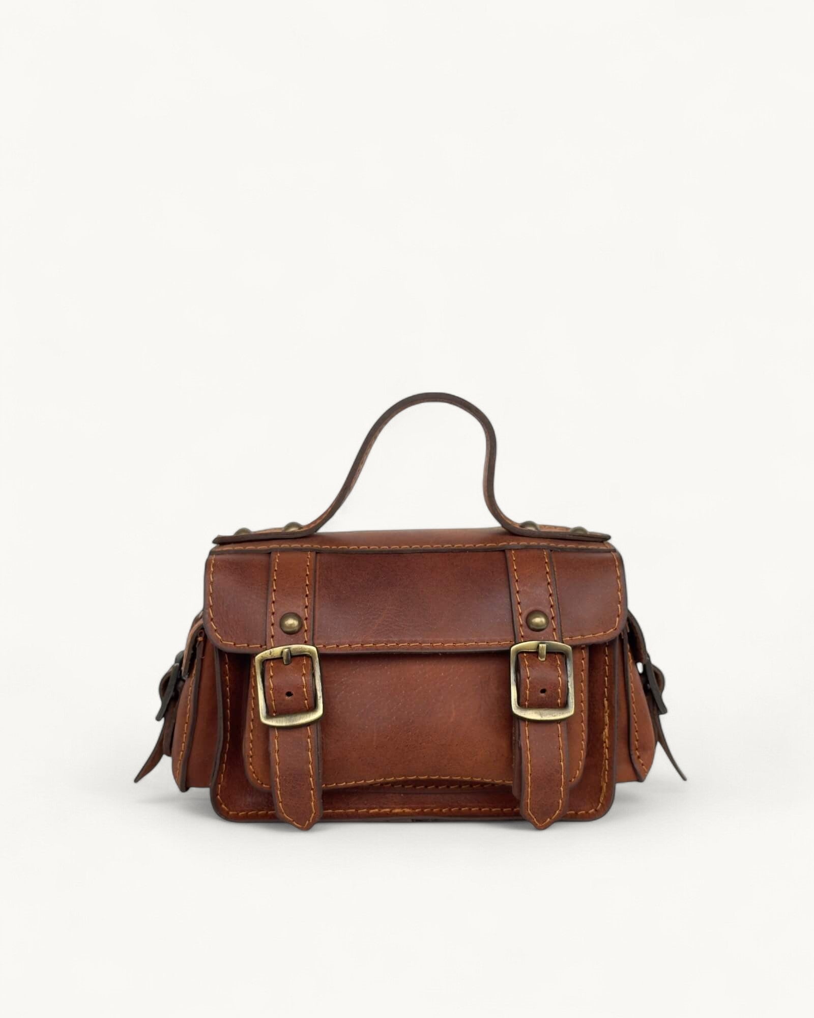 brown crossbody satchel