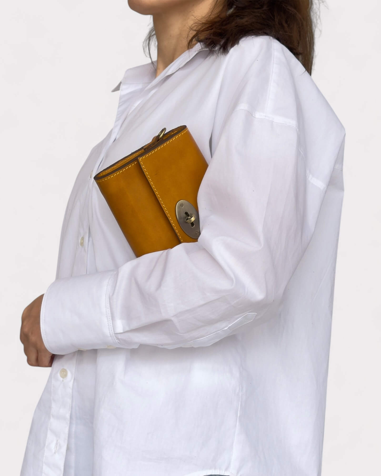 Mini Leather Tan Crossbody Clutch – Handmade Artisan Phone Purse