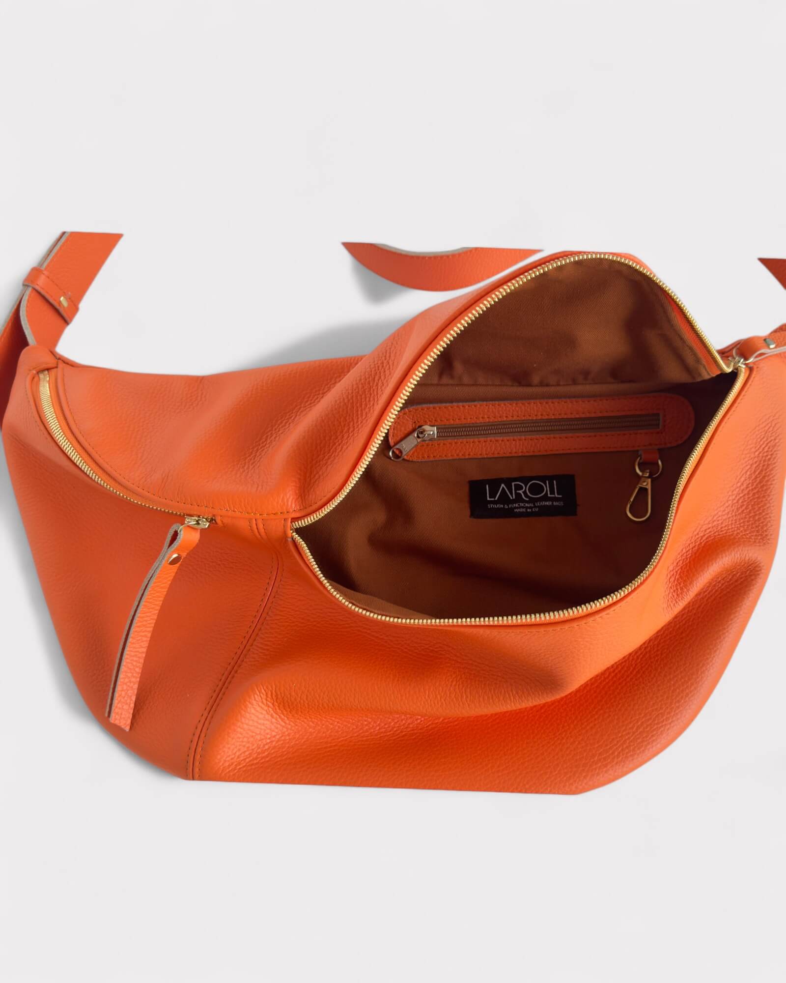 Orange fanny pack lining