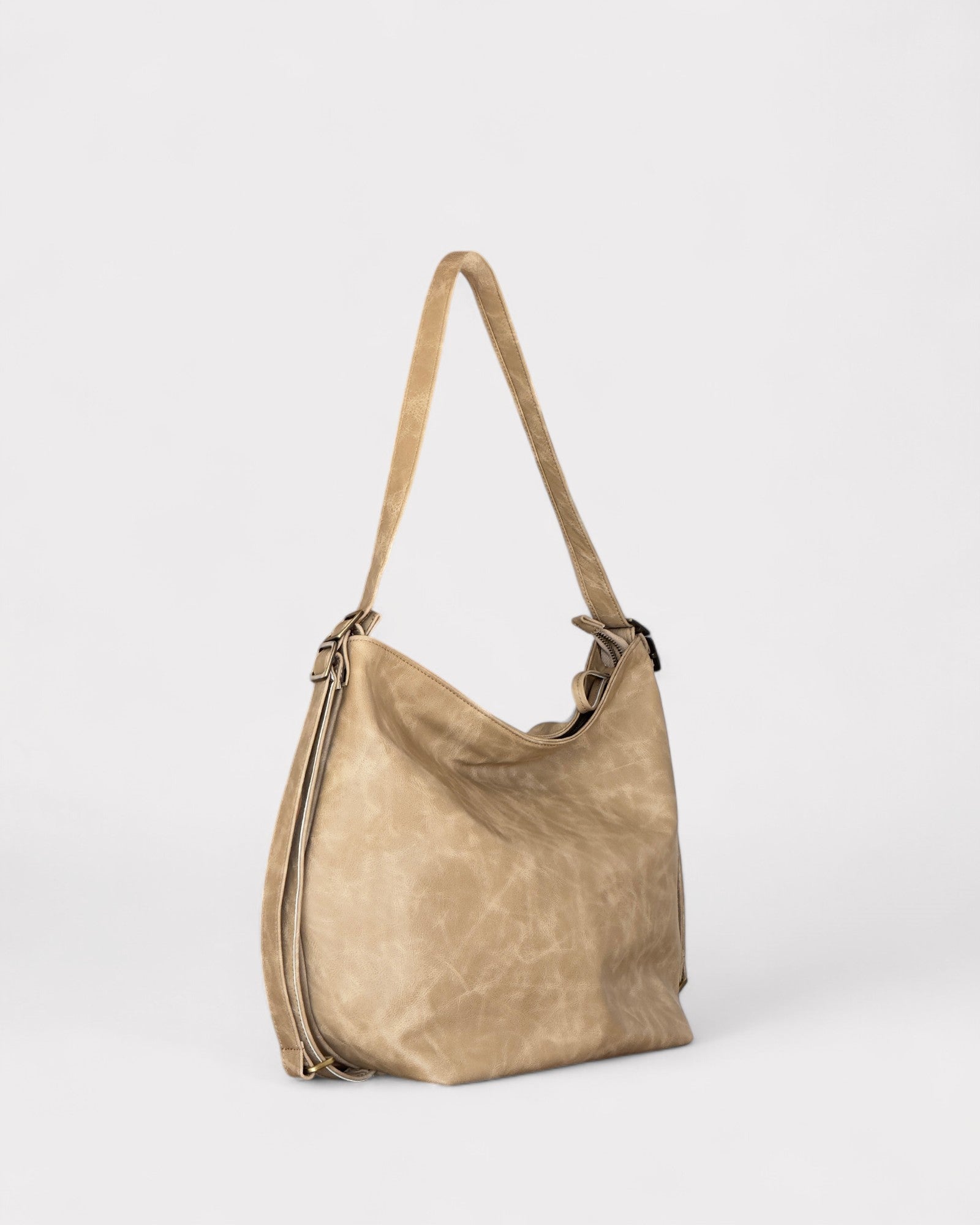 convertible hobo bag side view