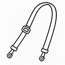 Black line drawing of a strap