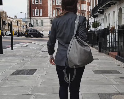 video of grey convertible hobo bag in london