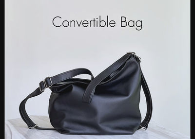 video of black convertible leather hobo bag vanessa