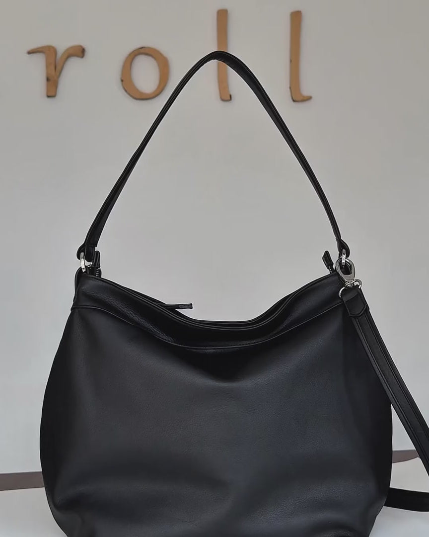 video of black large hobo bag