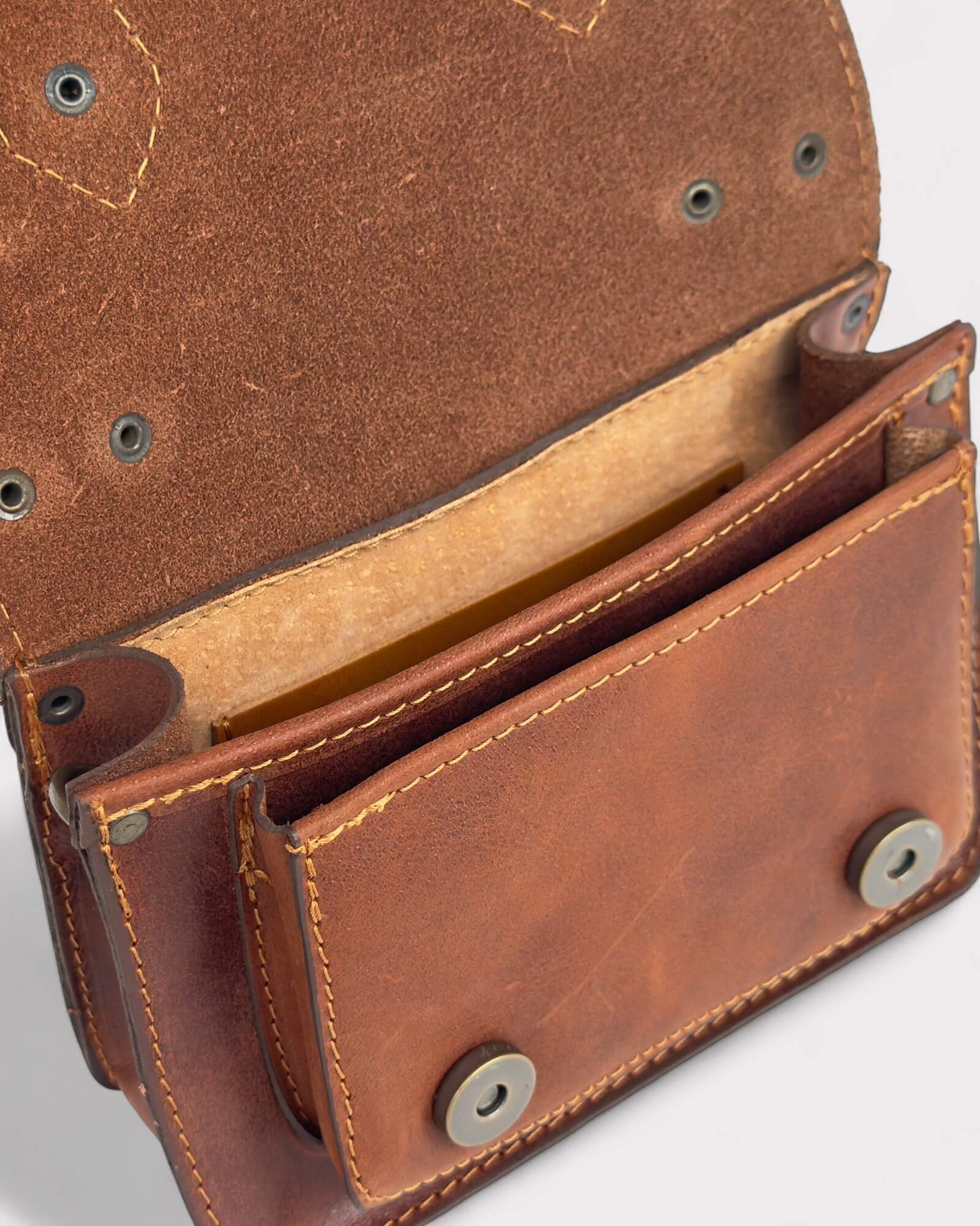 Mini Brown Leather Satchel – Handmade Crossbody Bag